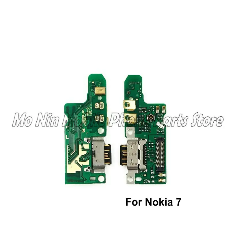 

New Microphone Module+USB Charging Port Board Flex Cable Connector Parts For Nokia 7 7plus X5 X6 X7 Replacement Parts
