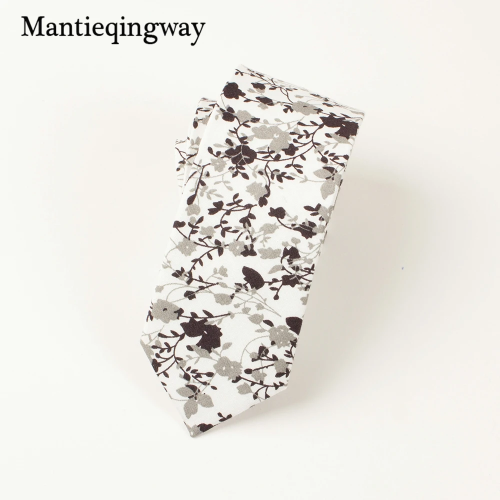 Мужской Хлопковый галстук Mantieqingway с цветочным принтом 6 см | Аксессуары для одежды
