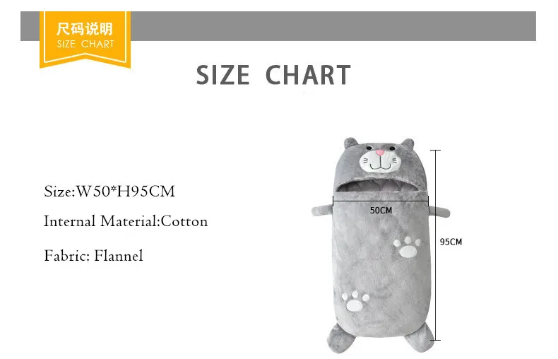 Baby Sleeping Bag Newborns Flannel Cartoon Fox Sleep Bag Kids Winter Sleepsacks Bag Swaddle Baby Envelopes for 0-3 Years