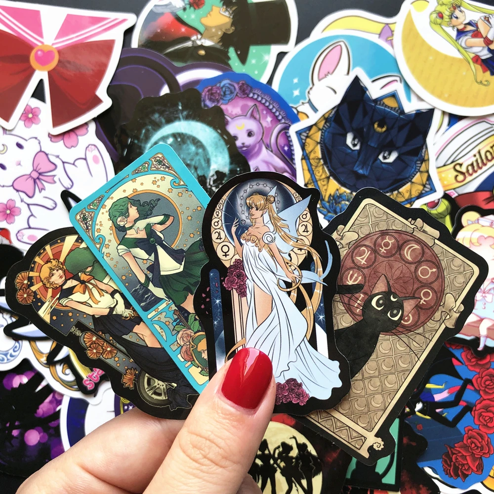 Классические наклейки в стиле аниме Sailor Moon 50 шт./компл. водонепроницаемые для