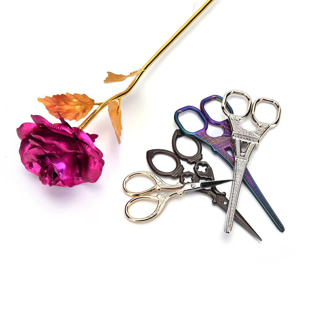 Ткань европейские винтажные швейные ножницы стилизованные под старину облако