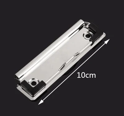 silver 10cm DIY меню журнал 10 мм/12 мм металлическая доска клип. Аксессуары для печатных досок - Цвет: silver 10cm