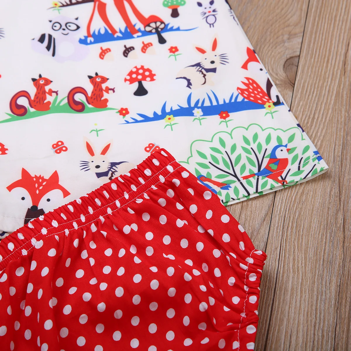 Hi Baby Store платье для новорожденных девочек с мультяшным принтом + шорты в горошек