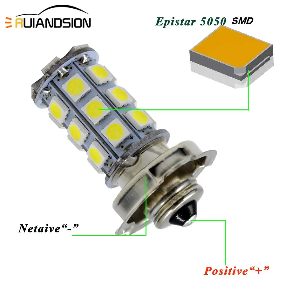 2x P26S 8 Вт светодиодный фонарь 6 в 12 В мотоцикл фара противотуманная DRL 5050 27SMD лампа