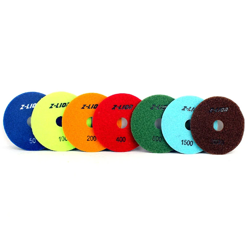 Z LION 4 &quotАлмазные полировальные колодки 7 шт./компл. для полировки камня тонкий