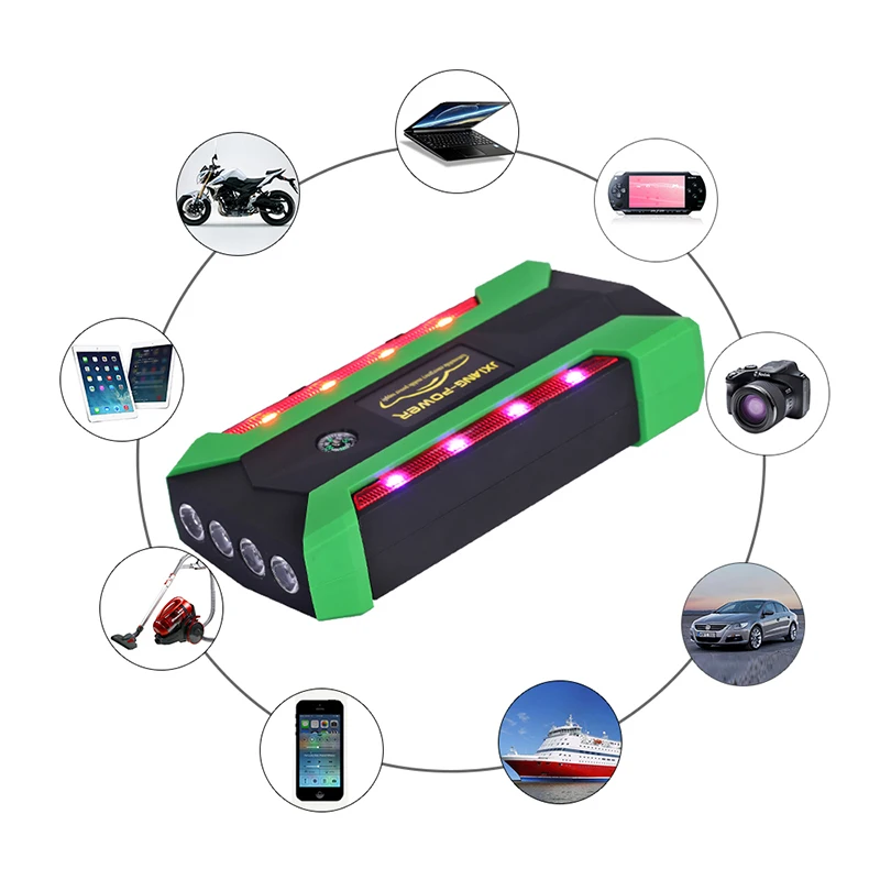 

For 6L Petrol 4L Diesel - 74000mWh Car Jump Starter 800A Peak Car Battery Power Pack 12V Auto Charger Portable Starting Device