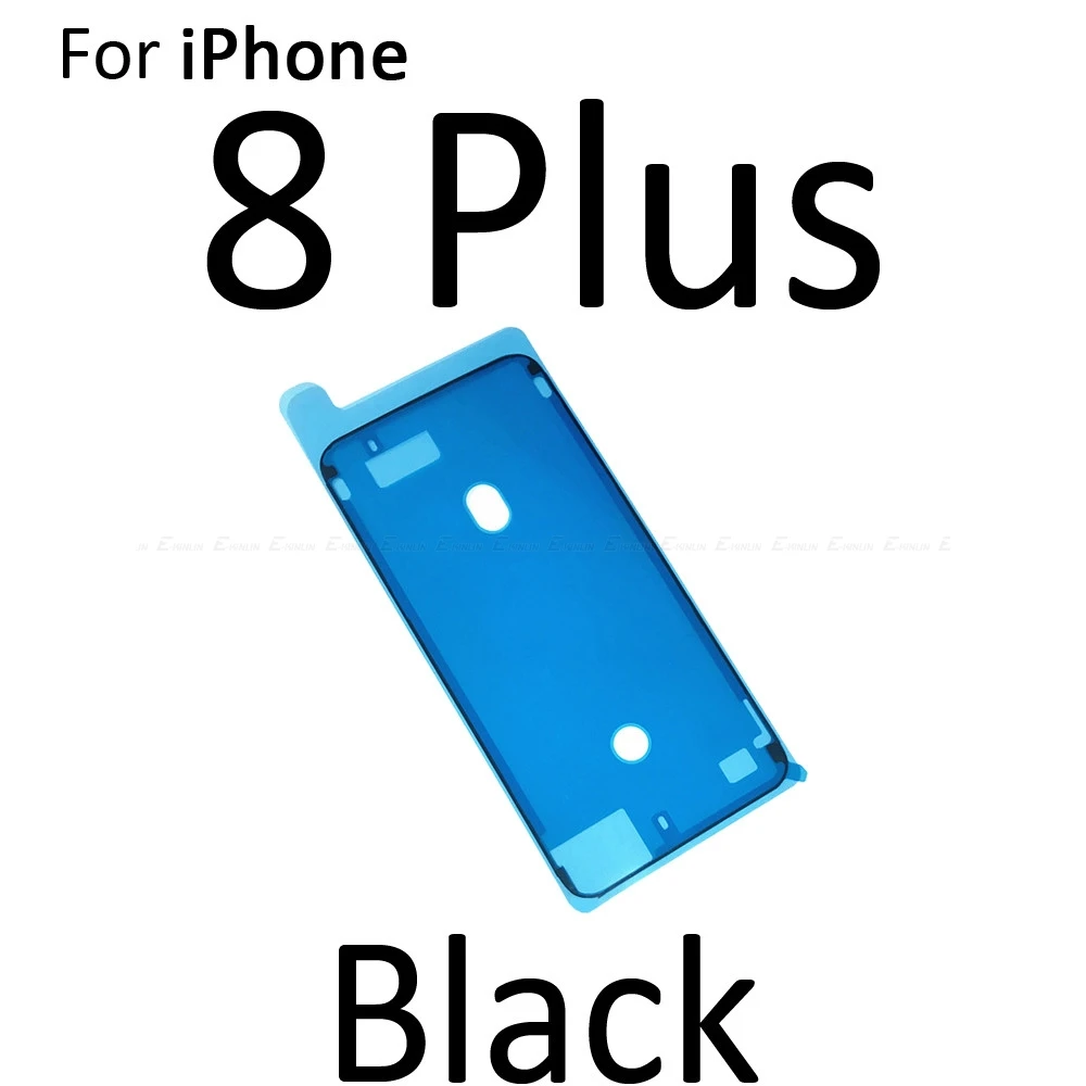 Высокое качество для iPhone 6S 7 8 Plus X XR XS Max ЖК сенсорный экран дисплей рамка водонепроницаемый предварительно вырезанный клей клейкая лента наклейка - Цвет: 8 Plus Black