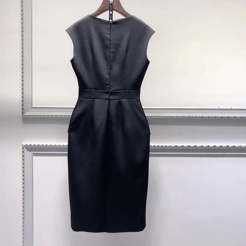 Высококачественное дизайнерское модное коктейльное женское платье облегающее