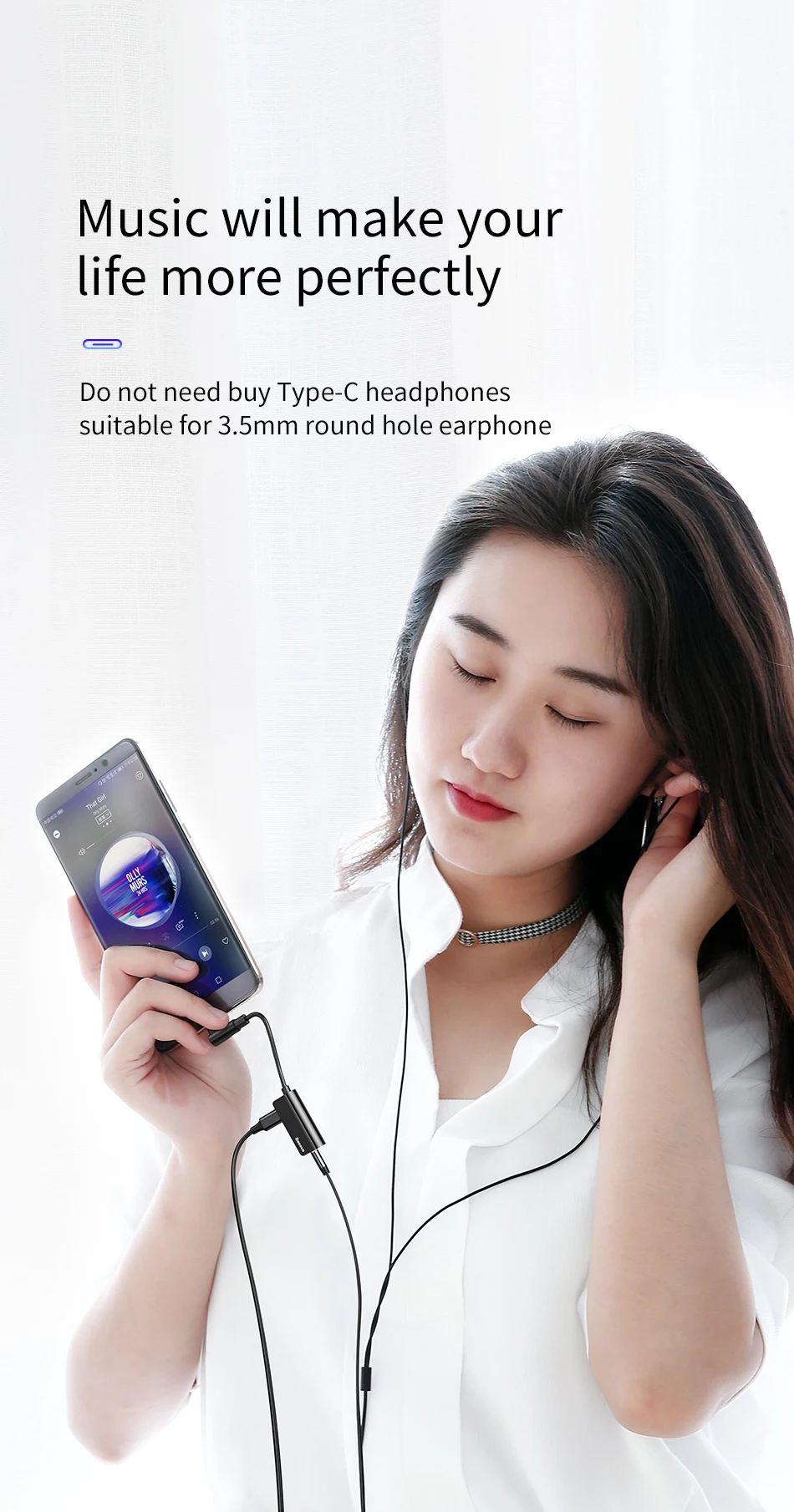 Baseus локоть usb type C адаптер для huawei P20 Pro 2 в 1 USB C до 3,5 мм разъем зарядный кабель наушники адаптер для Xiaomi 6 8
