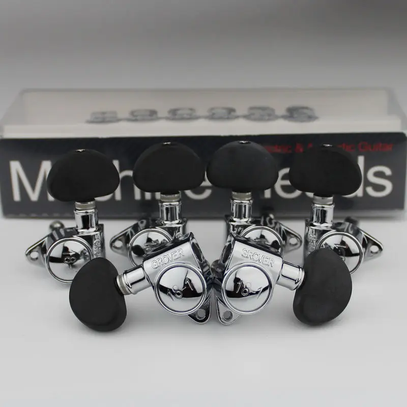 Насадок для электрогитары Grover 3R3L Chrome 18 1 черная ручка из АБС|Детали и аксессуары