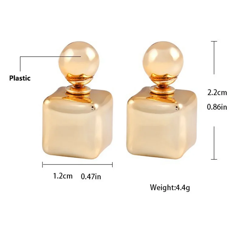 Настоящие фирменные яркие квадратные серьги с бусинами двухсторонние матовые