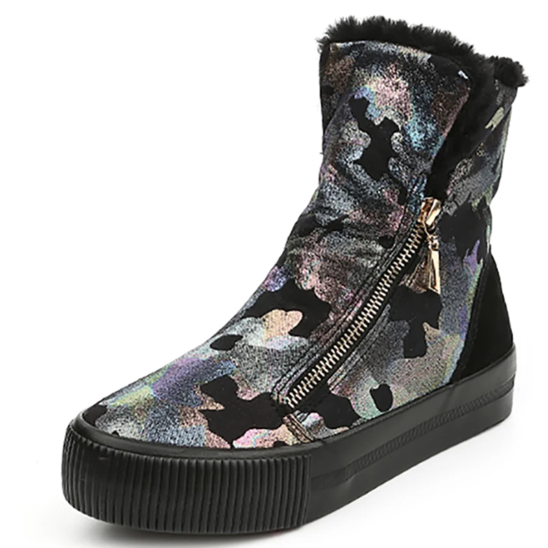 Новинка красивые женские зимние ботинки повседневная женская обувь на плоской