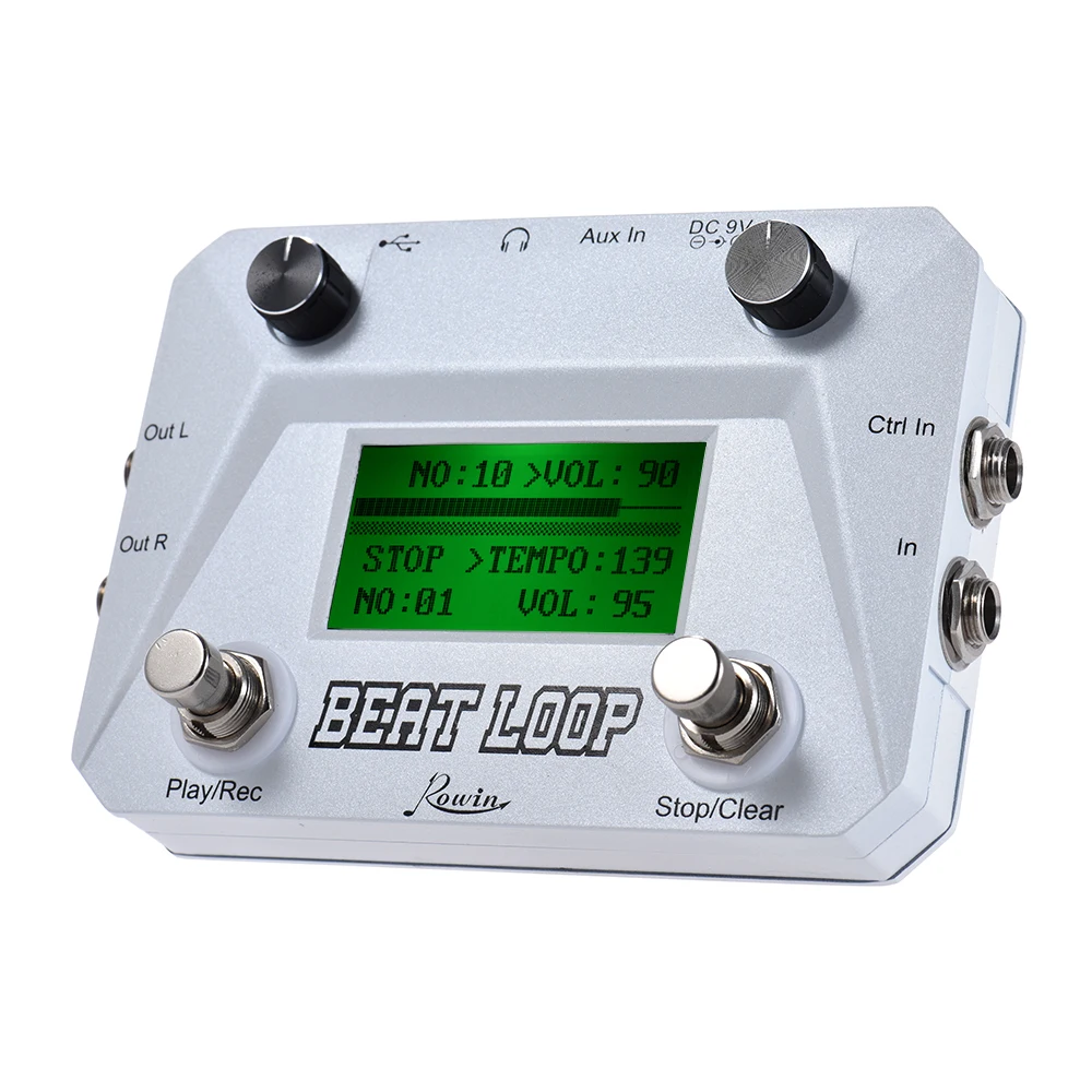 Педаль для гитарных эффектов Rowin циклическая запись максимальное время записи 50