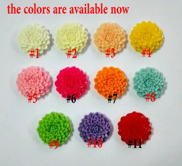 50 шт./лот разноцветные кабошоны из каучука мама плоские хризантемы цветы кабины 25