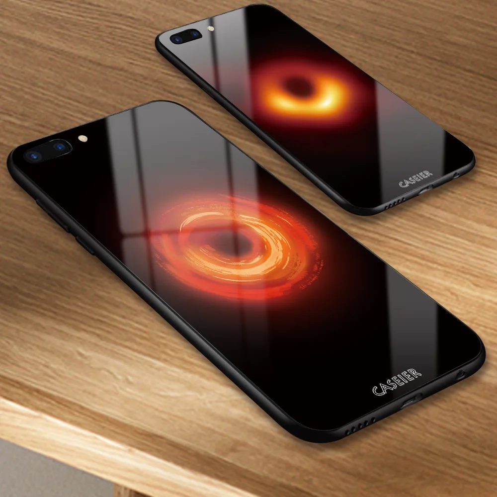 Caseier для iPhone X XS MAX XR чехол M87 черное отверстие стеклянный 8 7 6 S Plus Funda Couque чехлы |
