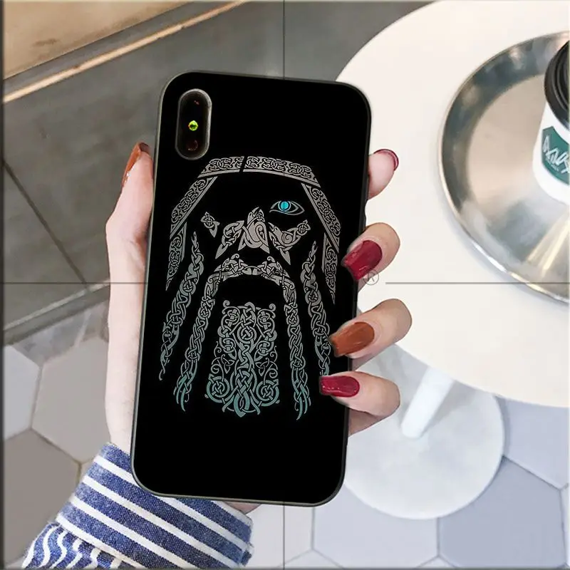 A9 Ruicaica Viking Vegvisir Odin нордический ТПУ мягкий силиконовый черный чехол для телефона для iPhone X XS MAX 6 6S 7 7plus 8 8Plus 5 5S XR - Цвет: A9