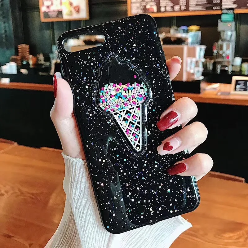 Горячая Мода 3D динамический розовый мороженое чехол для телефона Iphone 6 Plus X