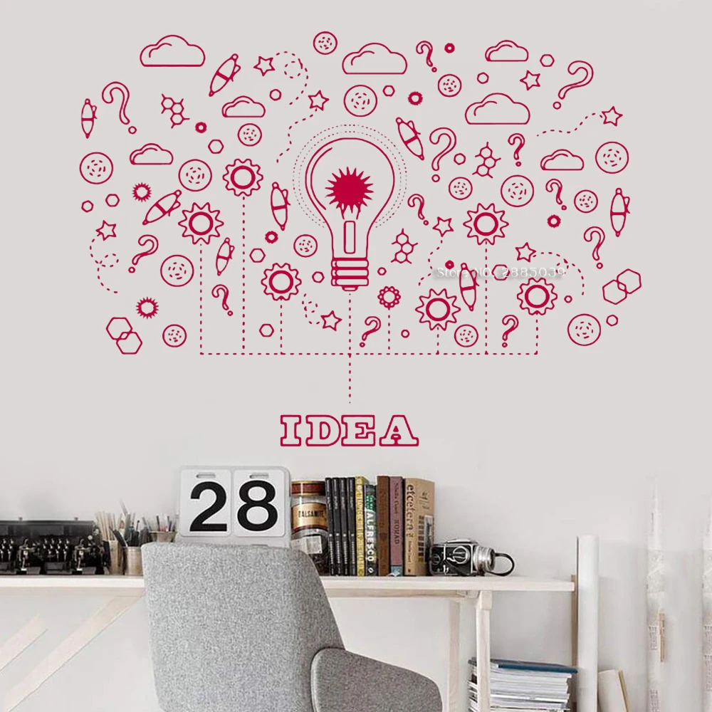 Офисная настенная художественная наклейка большого размера 114*84 см абстрактная