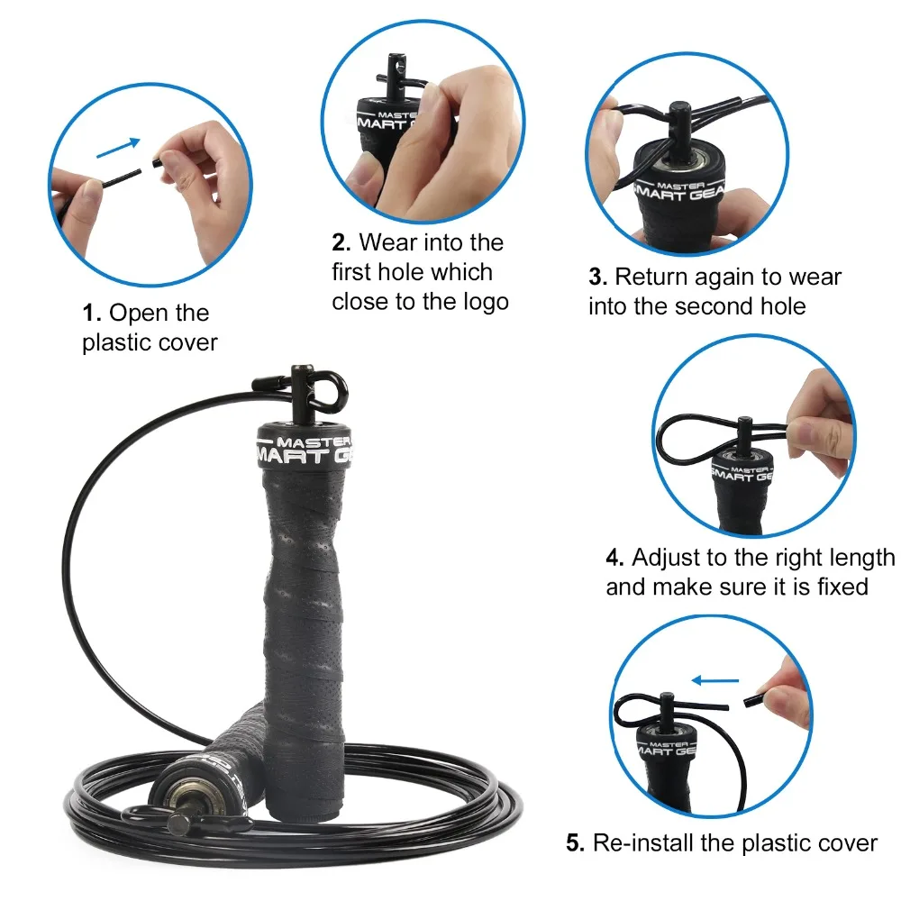 MSG шарикоподшипники с утяжелением скорости скидки веревка Скакалка для WOD MMA