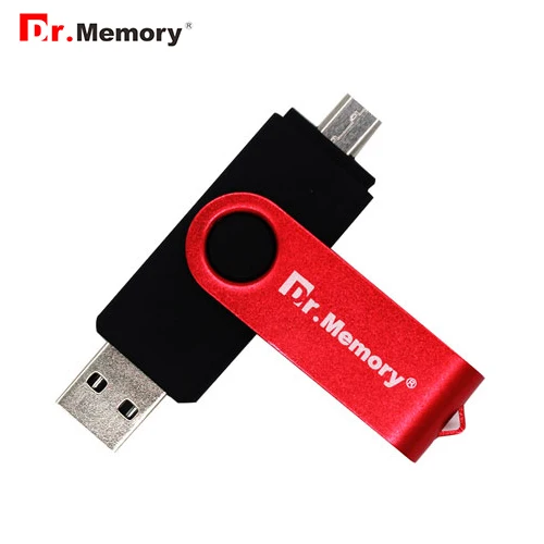 black red 64 Гб OTG USB флэш-накопители для Android мобильных телефонов планшеты 32 Гб красочные металлические флешки персонализированные OTG внешняя карта памяти - Цвет: black red