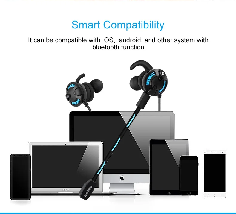 SOMIC G618pro Профессиональная игра стример Игровые наушники геймер bluetooth наушники вкладыши гарнитура с микрофоном музыкальные наушники
