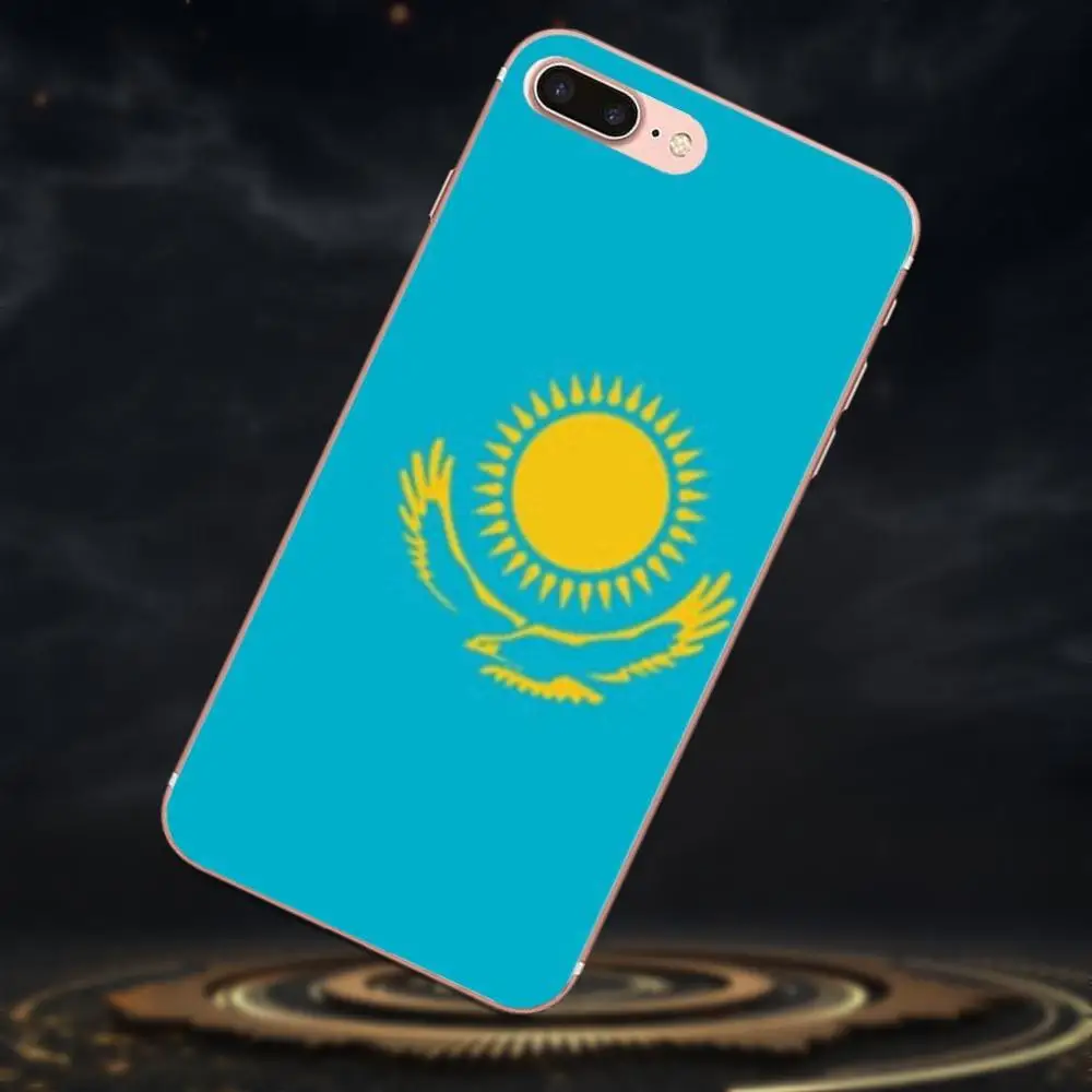 Soft Silicone TPU Transparent Fashion For Apple iPhone X XS Max XR 4 4S 5 5C 5S SE 6 6S 7 8 Plus Kazakhstan National Flag Emblem | Мобильные