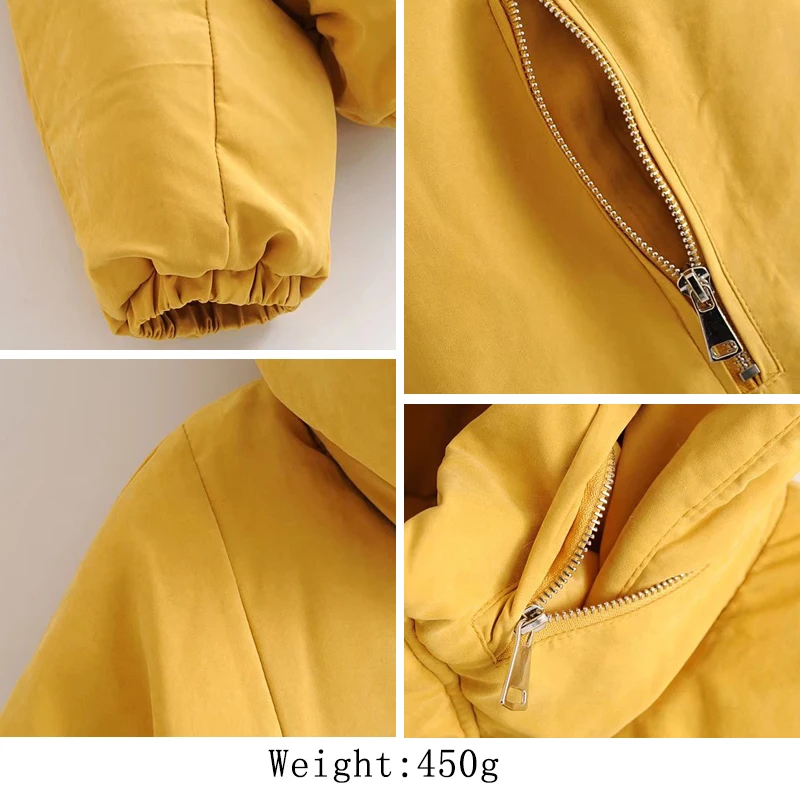 

Bella Philosophy winter women long sleeve coat solid zipper casual female jacket cotton padded winter parkas women outwears