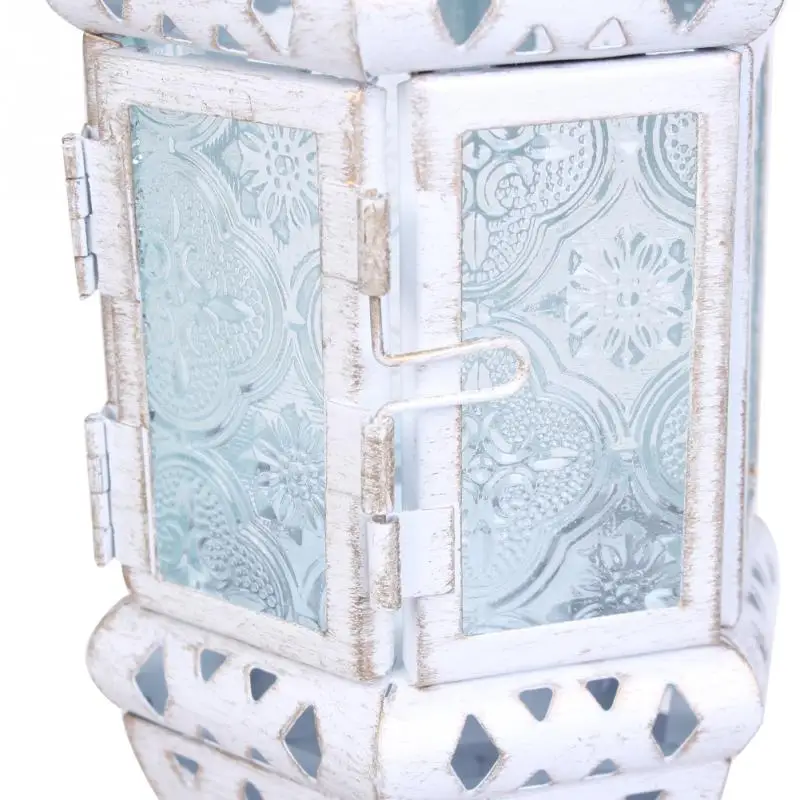 Марокканский Европейский стиль стеклянный Железный Подсвечник Ретро