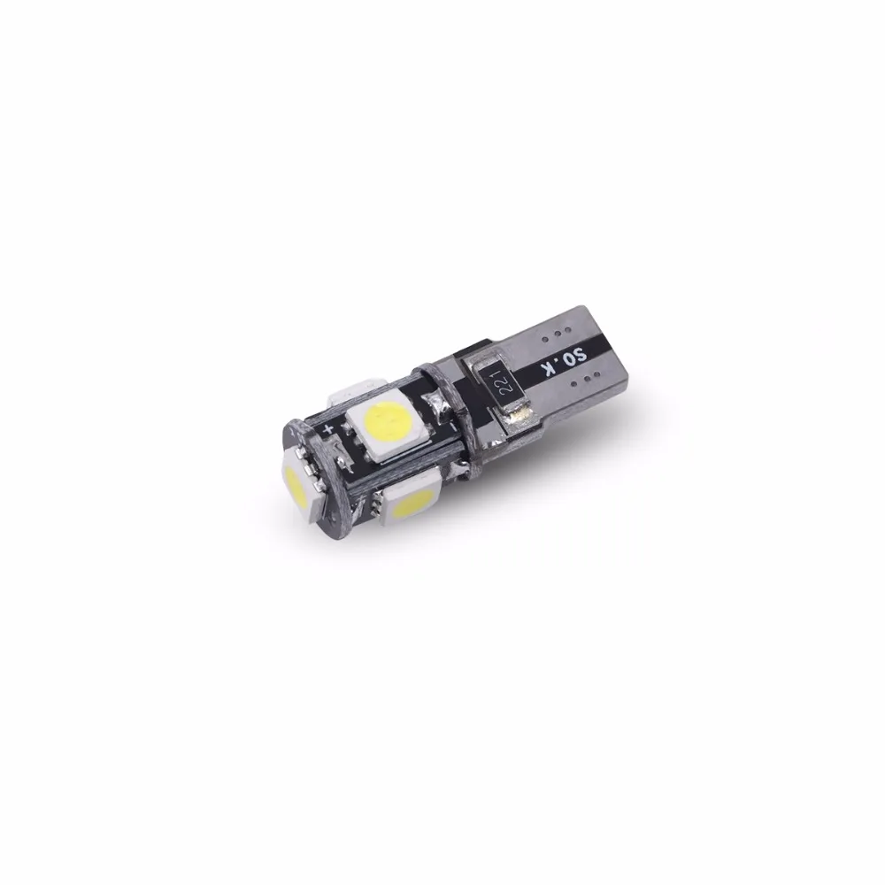 Оптовая продажа светодиодсветильник автомобисветодиодный Лампы Canbus T10 5smd 5050 194 W5W