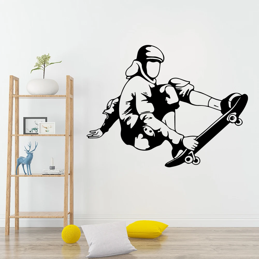 

Funny skating Sticker Waterproof Vinyl Wallpaper Home Decor For Kids Rooms Diy Home Decoration Art Decal