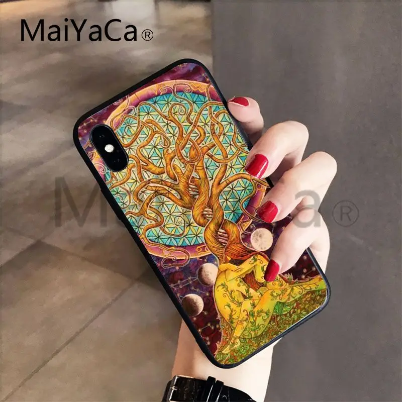 MaiYaCa Мандала чакра для йоги красивые мягкие Аксессуары телефонов чехол iPhone 7 6 X 6S