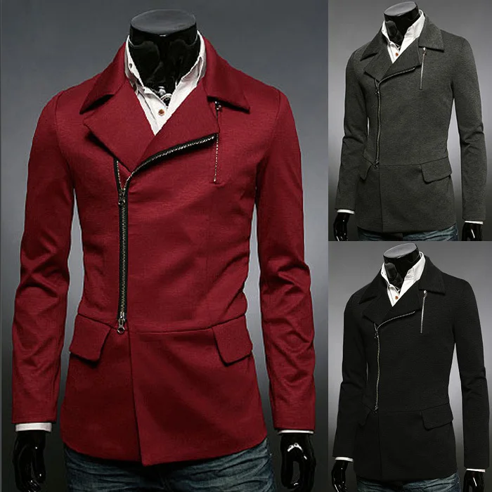 Бесплатная Доставка Весна Осень Куртка Новый мужской Моды Slim Fit Дизайн Твердые