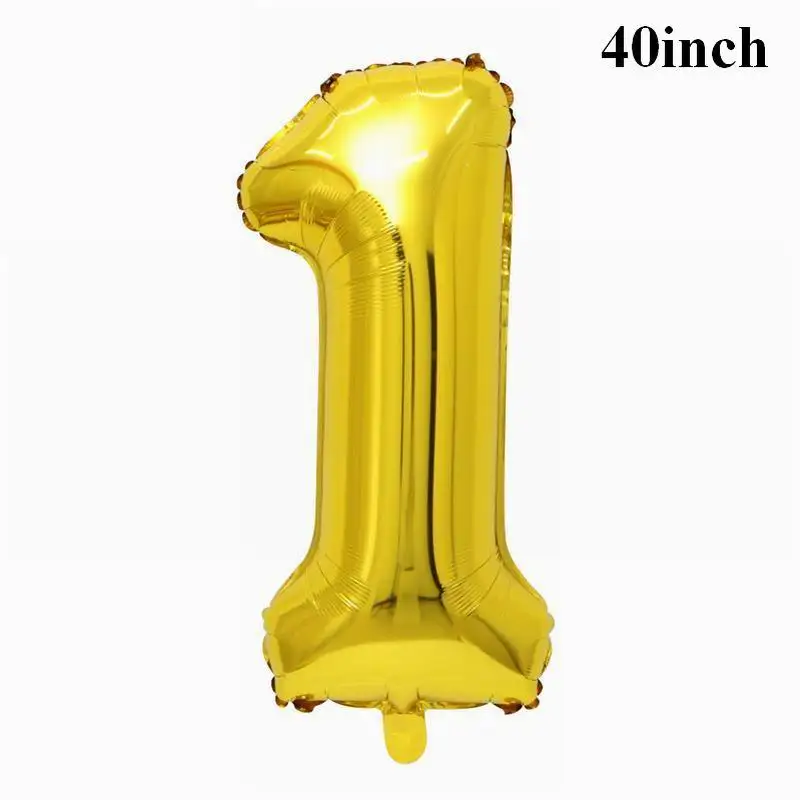 gold 1 Jumbo One/Детские воздушные шары из фольги для мальчиков и девочек, детские вечерние украшения для вечеринки - Цвет: gold 1