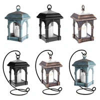new candle lantern shape solar led light ip44 waterproof outdoor home hang lamp black bronze copper with bracket 8 hours