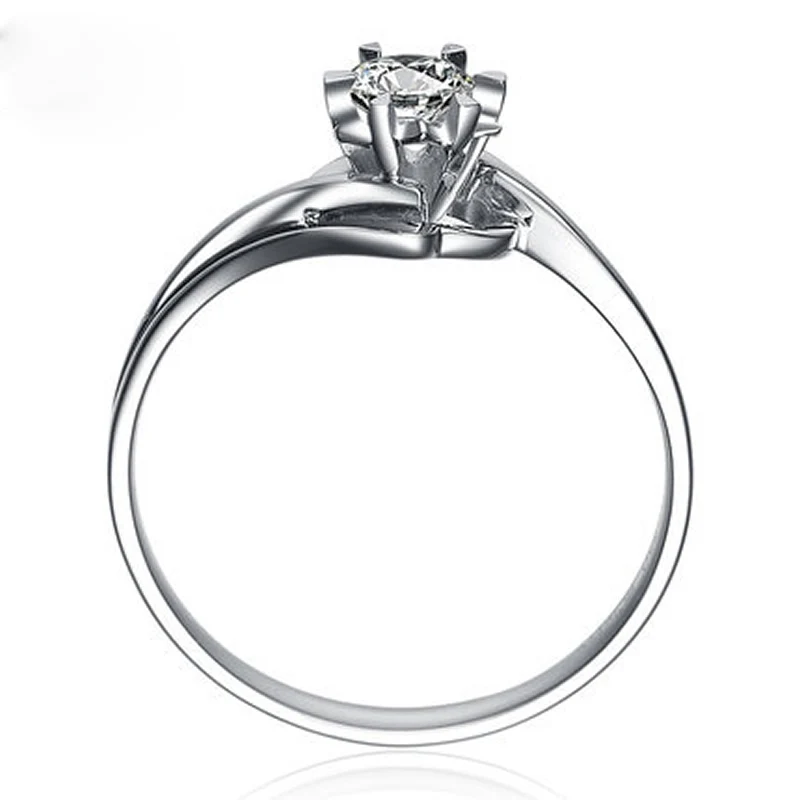 ANI 18K твердое белое/желтое/розовое золото (AU750) 0 3 CT сертифицированное обручальное