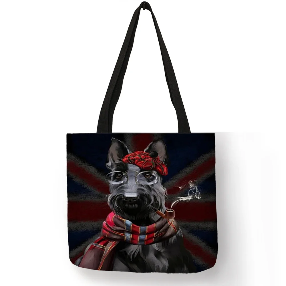 017 Прямая поставка, сумки Schnauzer с рисунком собаки для женщин, женская сумка на плечо, повседневные сумки для покупок, путешествий, школьные сумки, большая ВМЕСТИТЕЛЬНОСТЬ - Цвет: 017