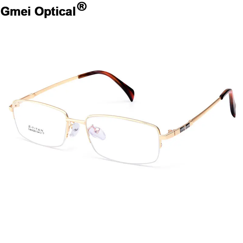 

Gmei Optical S8208 Alloy Metal Semi-Rimless Eyeglasses Frame for Men Prescription Optical Eyewear Glasses