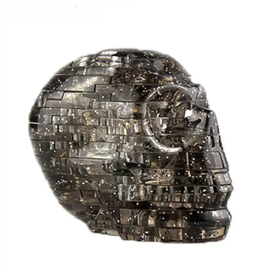 Строительный блок 3D Кристальный череп четкая модель Сделай Сам ребенок гаджет