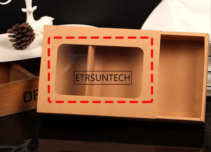 100 шт./лот подарочные коробки из крафт бумаги носки шарф чай конфеты упаковочная