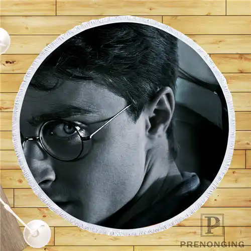 Round beach blanket Пользовательские DIY из микрофибры по индивидуальному заказу ткань harry_potter круглый пляжный коврик полотенце напечатано по требованию 150 см#19-01-28-67 - Цвет: Round beach blanket
