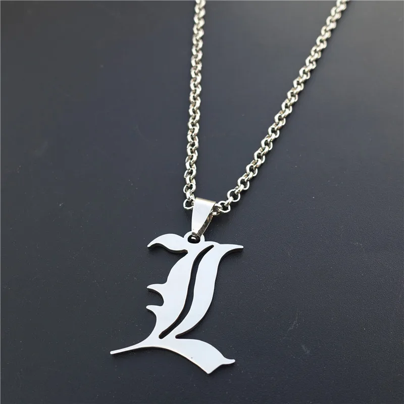 Death Note Double L Yagami, ожерелье из нержавеющей стали, смарт-аниме, бижутерия для косплея, аксессуары унисекс