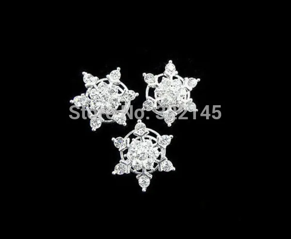 

New 20pcs Anime Girl Jelweled White Color Snowflake Twists Spins Hair Pins Free Shipping