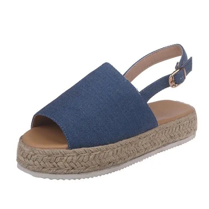 Эксклюзивные сандалии из пеньковой веревки сезон весна-лето новые женские