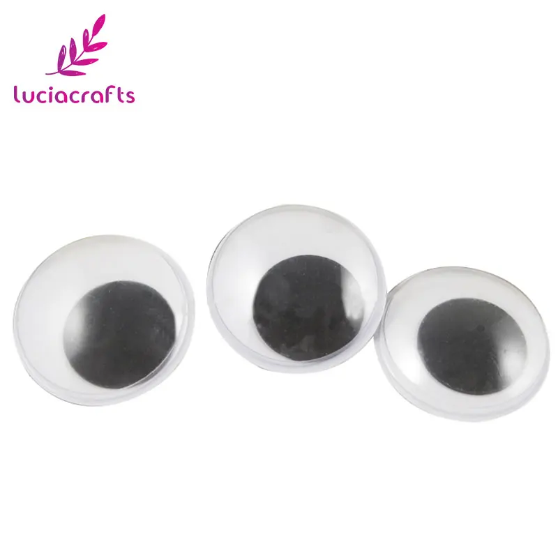 Lucia crafts 20 мм 1000 шт./лот Самоклеющиеся пластиковые глаза для игрушек пластиковые глаза для кукол Wiggly Eyes DIY аксессуары для скрапбукинга K0812