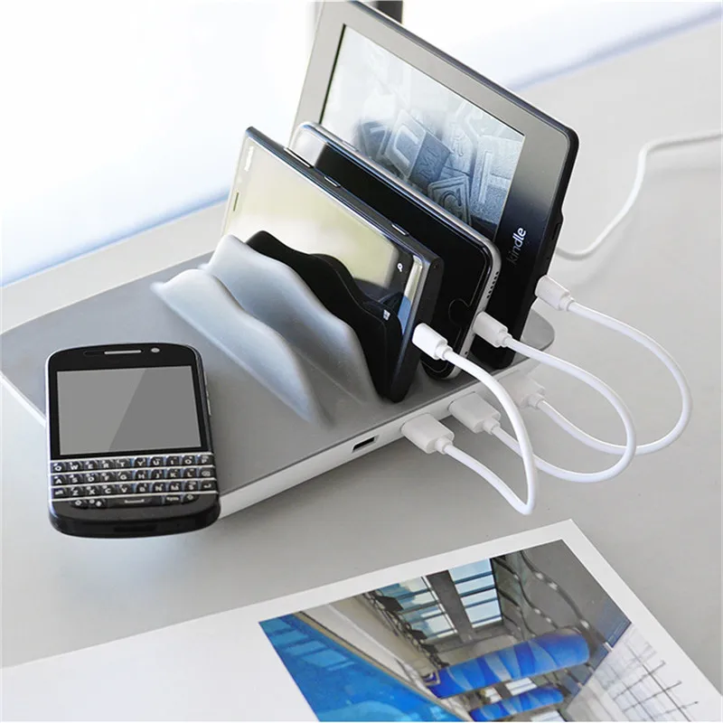Universal USB Charging Station 2.4A Multi 4 Ports Stand Fast Phone Charger For Xiaomi iPad iPhone X 8 Plus 7 7Plus Samsung | Мобильные