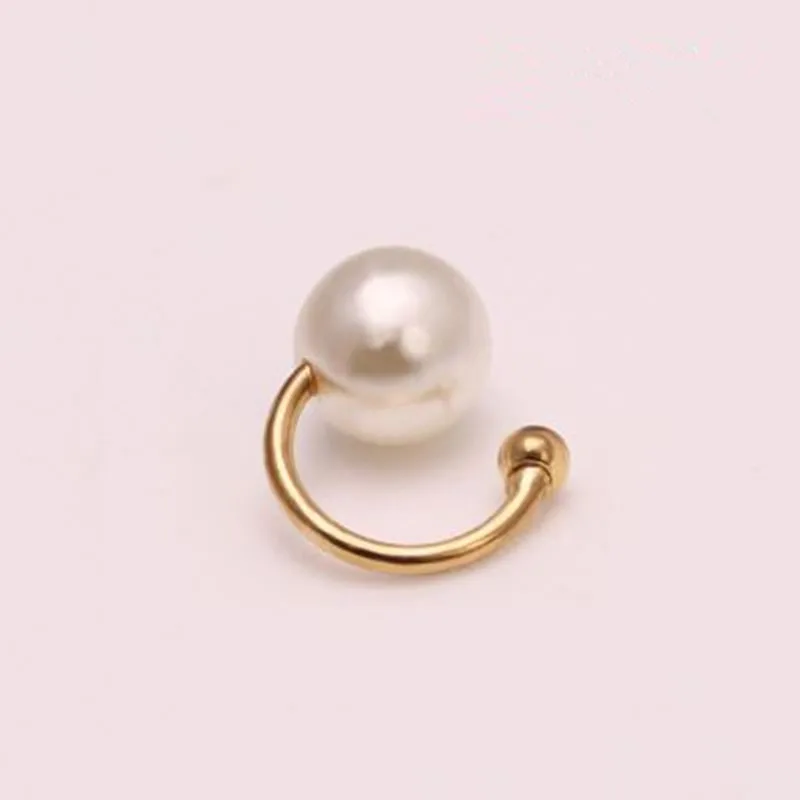 EK803 Новинка Brincos boucle d'oreille Bijoux имитация жемчуга Серьги-манжеты для ушей клипсы для женщин и девушек Свадебные ювелирные изделия подарок Pendientes - Окраска металла: gold