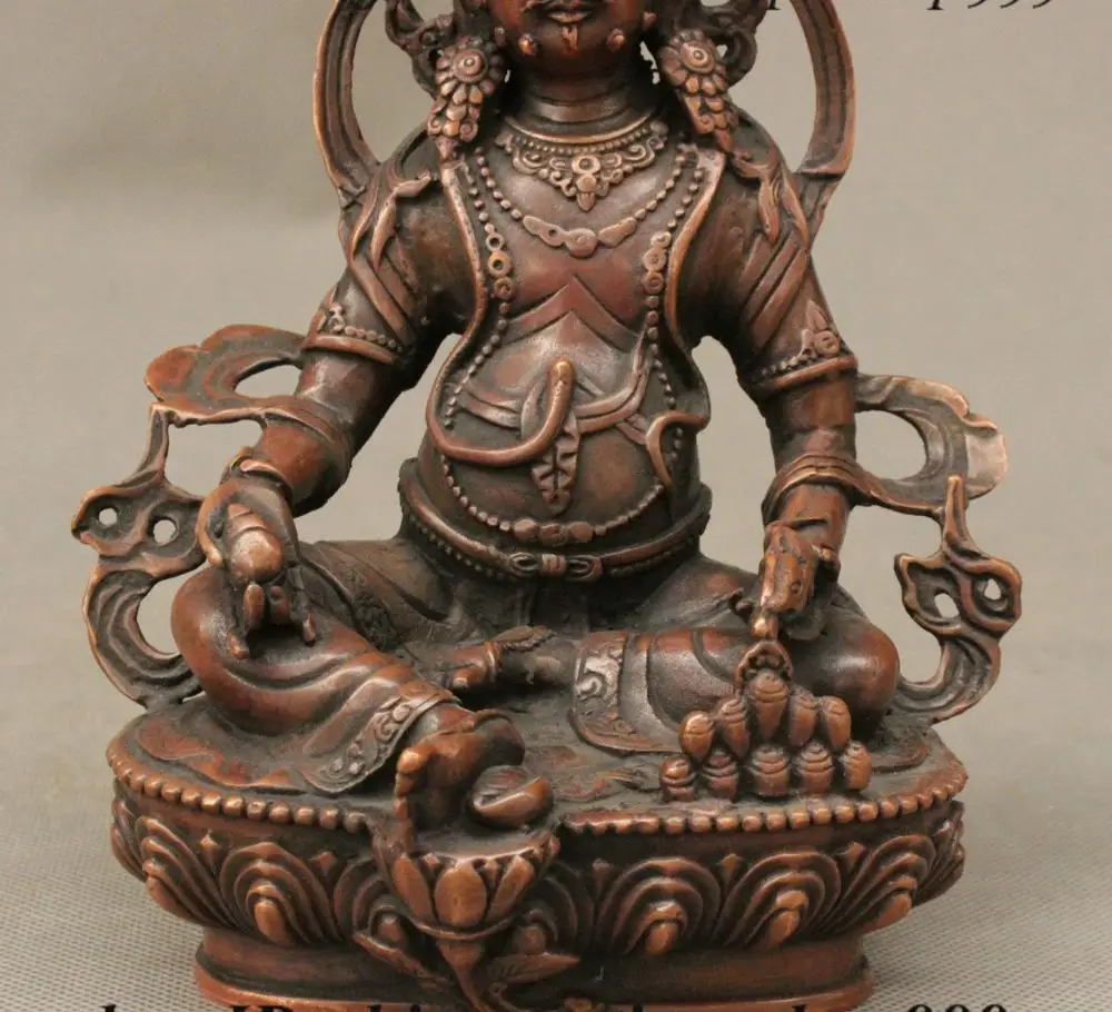 Храм тибетского буддизма чистая бронза желтый цвет статуя Божия старого