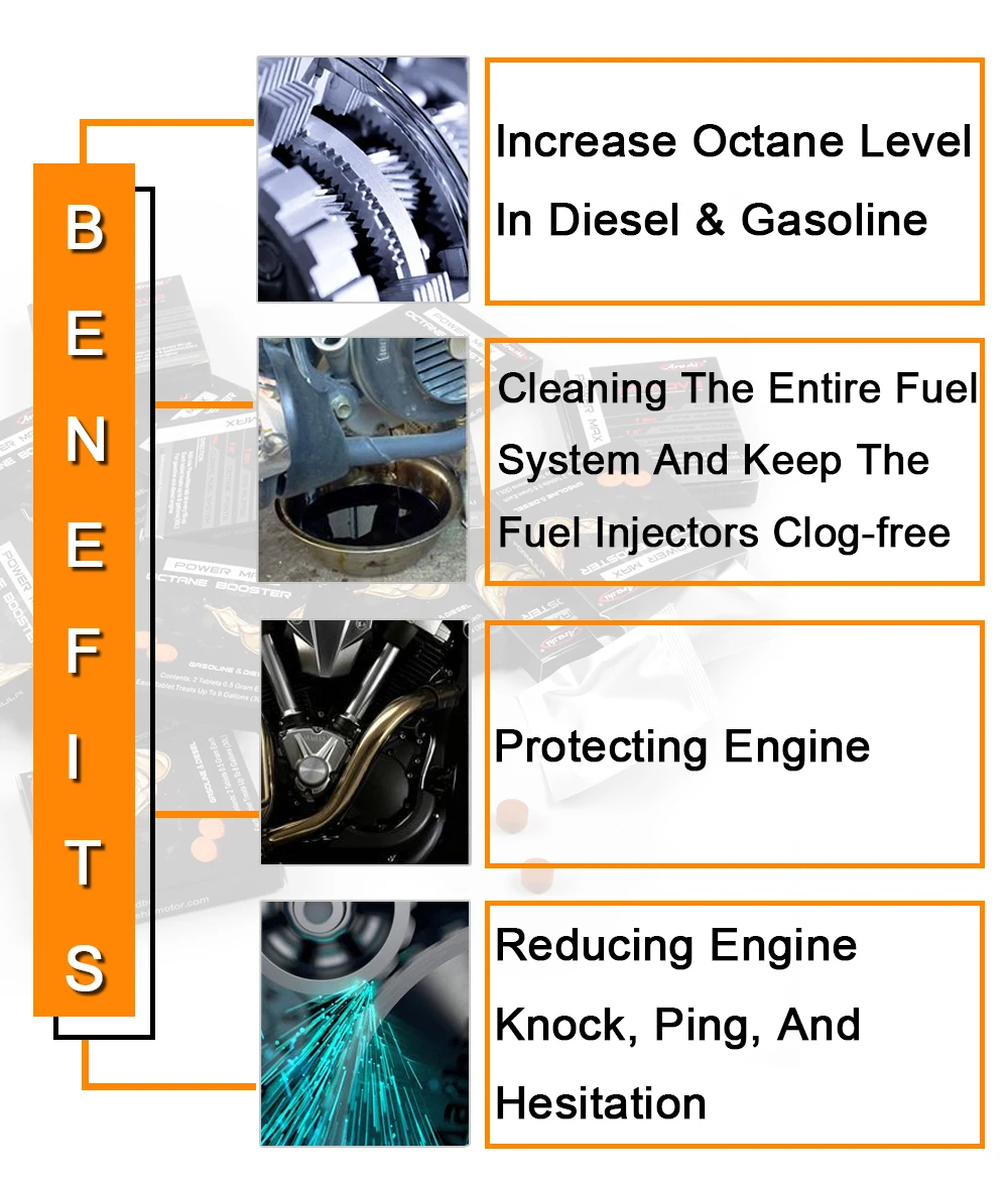 12 Упак. Араши октановый усилитель мотоциклетный инжектор очиститель