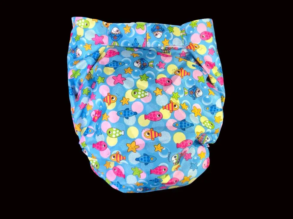 2 pcs*Hai'an reusable adult urinary incontinence  diaper Starfish blue #MPM01-9