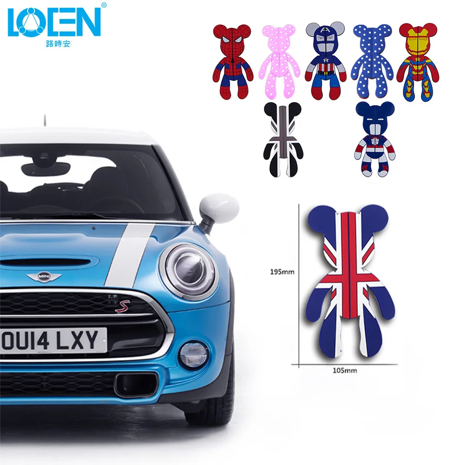 LOEN 3D креативный мультяшный автомобильный протектор двери резиновые дверные боковые наклейки протектор автомобиля анти-столкновения наклейки на бампер черный красный синий
